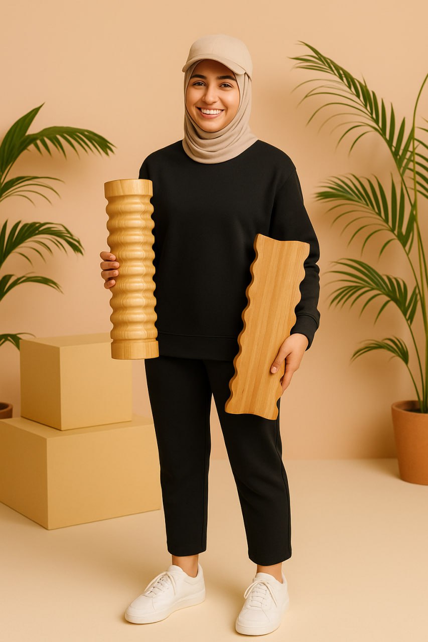 بالشت موجدار چوبی SNPE برای اصلاح ستون فقرات و کاهش درد گردن و کمر